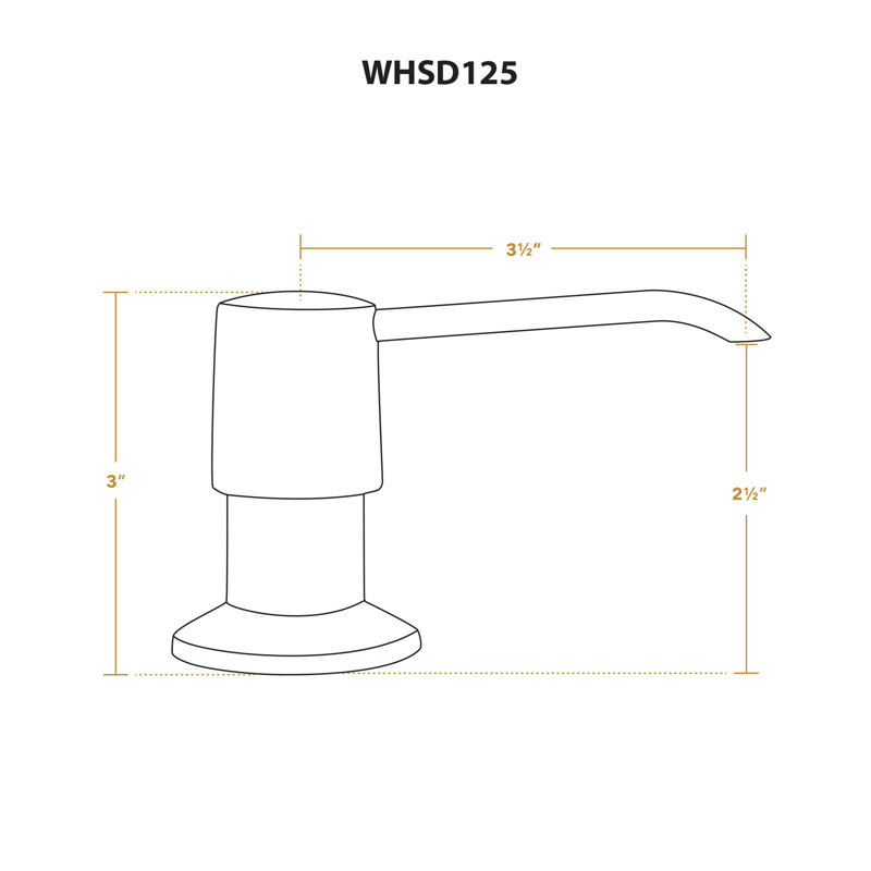 Whitehaus Solid Brass Soap & Lotion Dispenser, Oil Rubbed Bronze