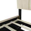Lit plateforme tapissier à 2 tiroirs et très grand lit simple tapissier beige TG