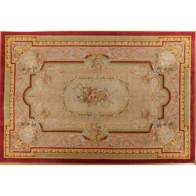 Tapis Savonnerie noué à la main Modren 13,2 x 19,6