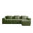 Corduroy Modern 3-Seat Deep Seat Boneless Sofa With 3 Throw Pillows & 1 Movable Ottoman-1182539317