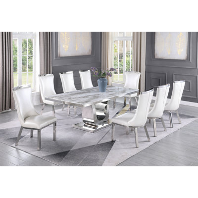 8 - Person Pedestal Dining Set