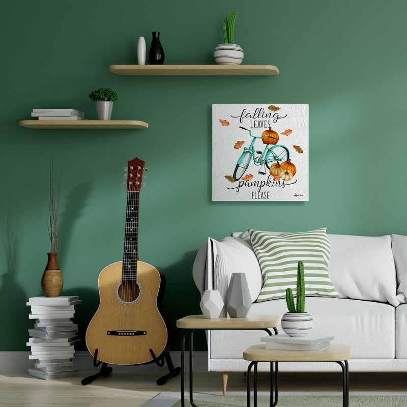 «Falling Leaves» par Sheri Hart - impression d'art graphique, Toile tendue, H 30 po x l 30 po x P 1,5 po