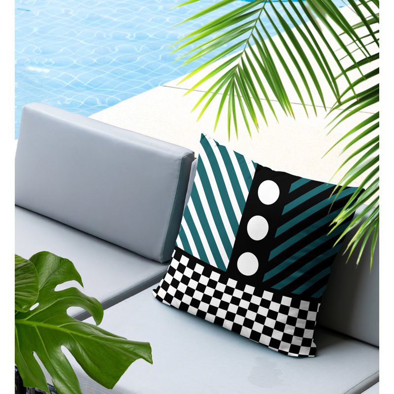 Coussin Brixa, Carré 18 po, Émeraude