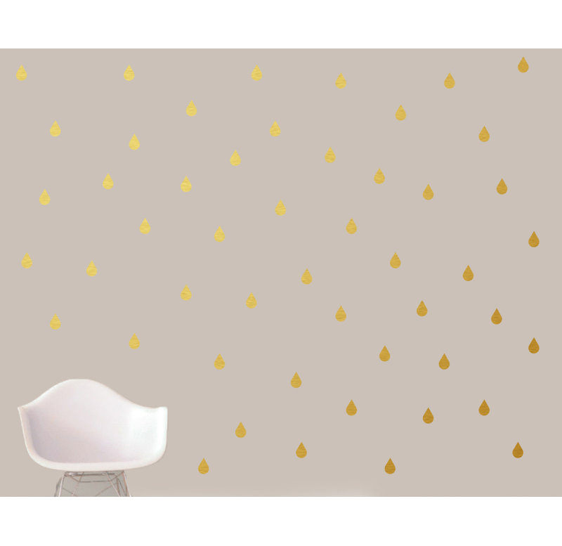 Abstract Non-Wall Damaging Wall Decal, Gold