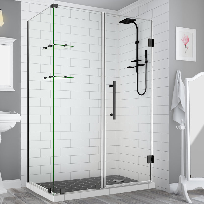 Cabine de douche rectangulaire à charnière 32 po x 72 po Bromley GS