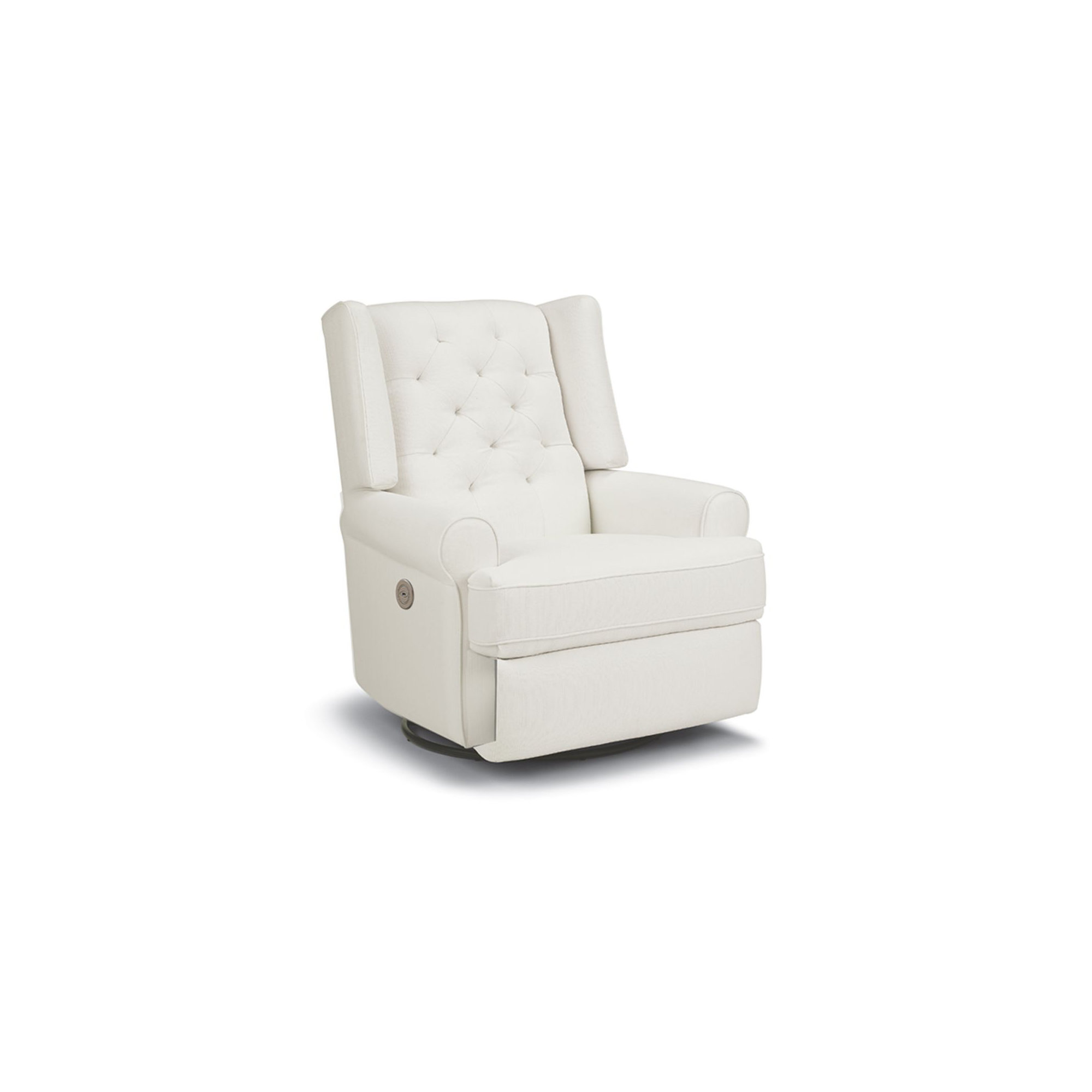 Allendale Power Recliner, Snow Ivory Performance