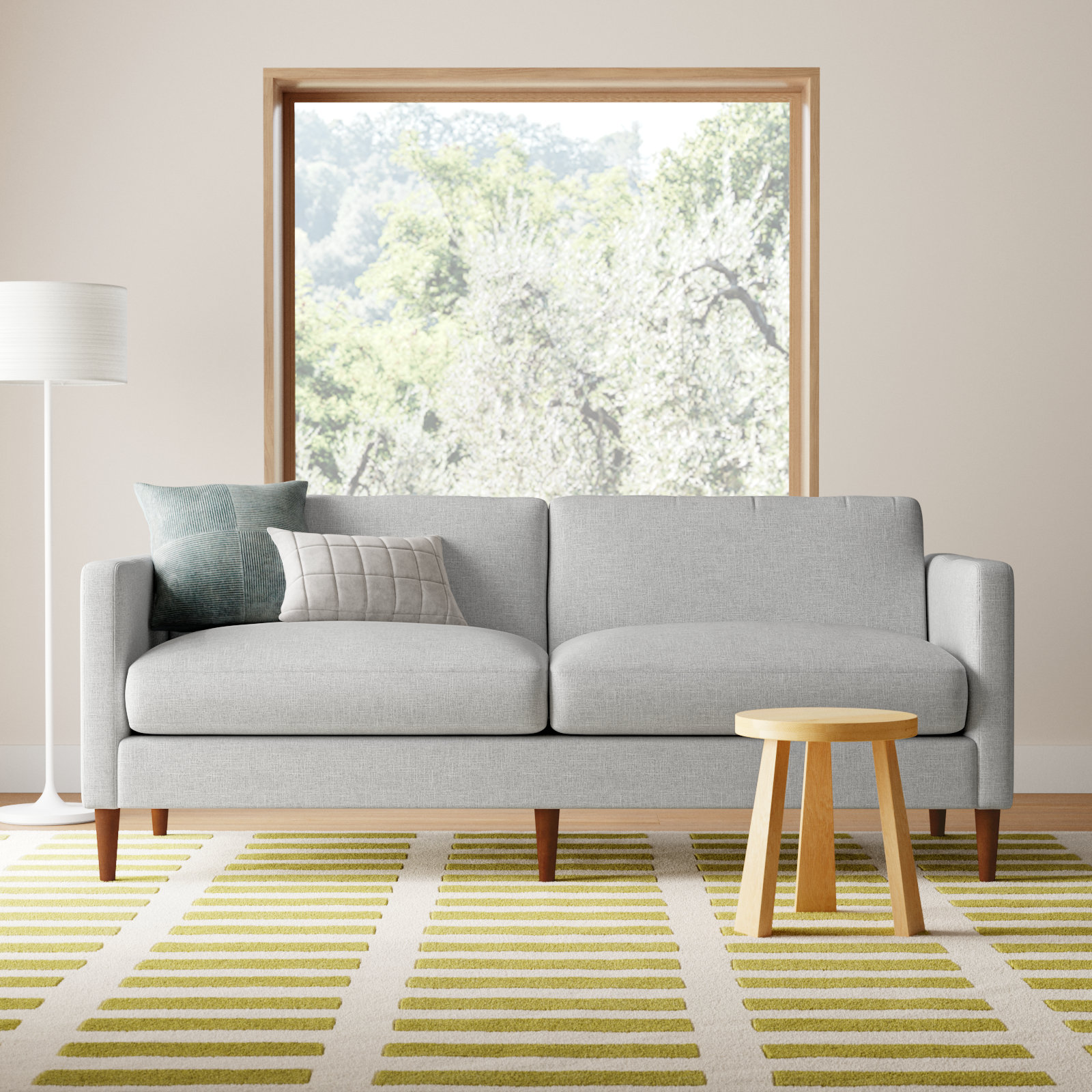 Clifford 87'' Sofa, Turbo Ash Basketweave