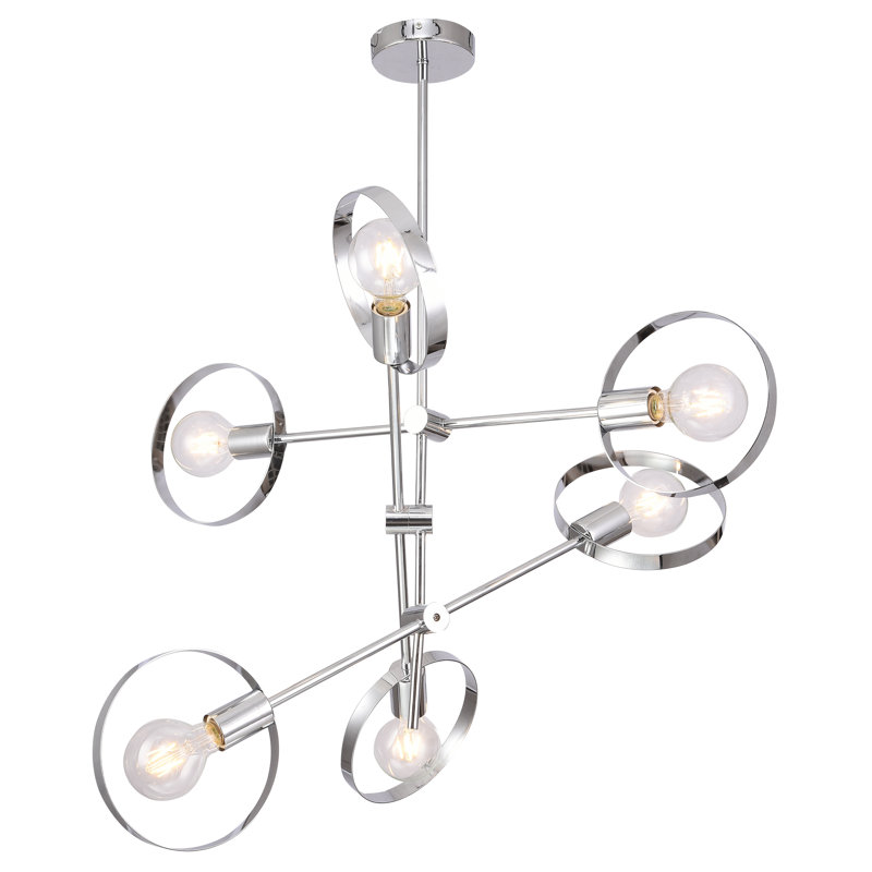 Fordwich 6 - Light Chrome Chandelier, Chrome