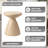 Guruvansh 17" Wide Round Fiberstone Side End Table – Tapered Hourglass Pedestal Accent Table for Patio, Balcony, or Living Room-1201245541
