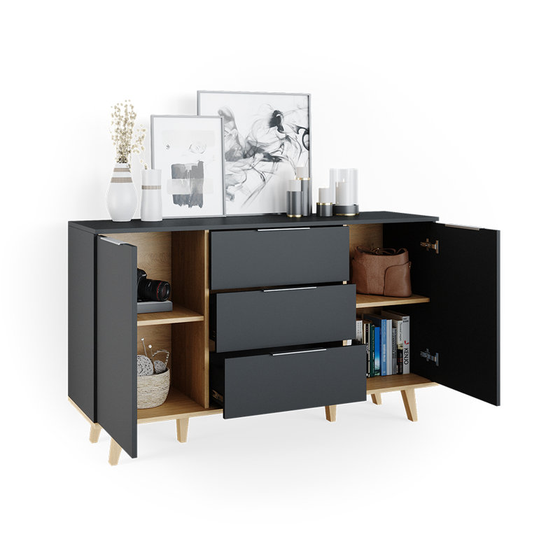 Oyama 138 Cm Wide 3 Drawer Sideboard