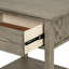 Table de chevet en teinte grise récupérée, option de rangement ouvert avec 1 tablette de tiroir, finition en fil de fer naturel, assemblage nécessaire, motif de couleur de placage de bois, configuration unique, requis, solide-1765445731