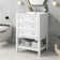 Bathroom Vanity With Sink, Bathroom Storage Cabinet with Drawer and Open Shelf, Solid Wood Frame, White