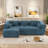 Boneless 2 - Piece Upholstered Sectional With Pillows, No Assembly Required Free Combination Sofa-1666000302