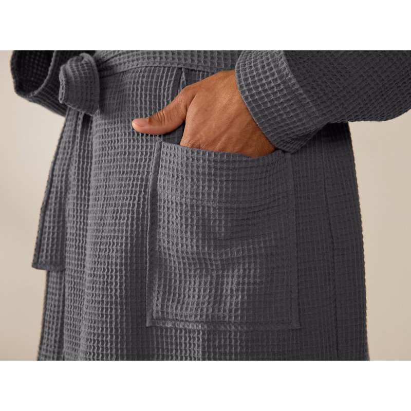 Pebbled Terry Robe, Large/XLarge, Shadow