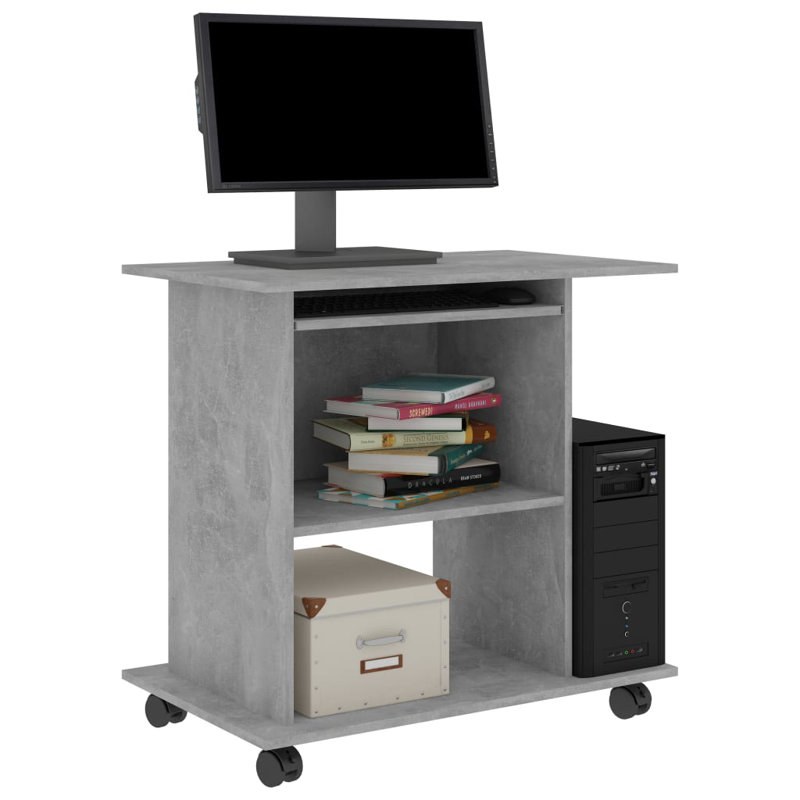 Bisceglia Computer Desk, Concrete Grey