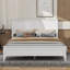 Base de lit en bois de pin blanc massif avec tête de lit, lit plateforme simple à profil bas avec rangement inférieur, pas de sommier tapissier et lattes en bois robustes, grand-812457420-810645048