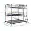 Furniture Triple Bunk Bed, FULL/FULL/FULL, Black, Bed