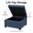Quilted Cushion Multi-Function Storage Stool-1999922637