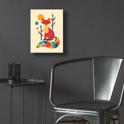 Art épique «Rainbow Fox» par Andy Westface, acrylique G «Rainbow Fox» par Andy Westface