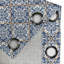 Rideau décoratif à œillets 2 panneaux East Urban Home Moroccan, 50 po x 72 po, souci crème bleu-1067936850