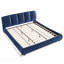 Structure de lit tapissier très grand, très minimaliste moderne avec tête de lit éponge compressée dodue, velours brillant et repose-pieds robuste, matelas non inclus-133333429-133333433