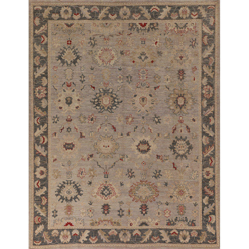 Vegetable Dye Oushak Turkish Area Rug 8