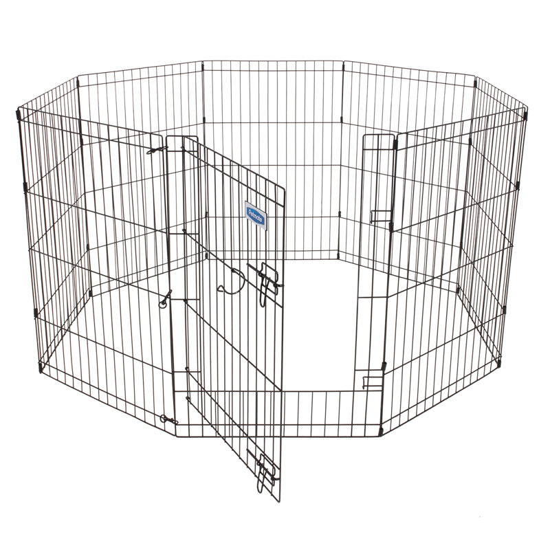 Panel Metal Exercise Pen With Door, Medium (36" H x 24" W)