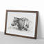 Resting Cow by Jean Bernard - Picture Frame Drawing Print-55599060-55599061