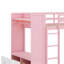 Lit superposé simple avec 4 tiroirs de rangement, tringle, bande lumineuse, tablettes intégrées et panneaux perforés doubles-902967925