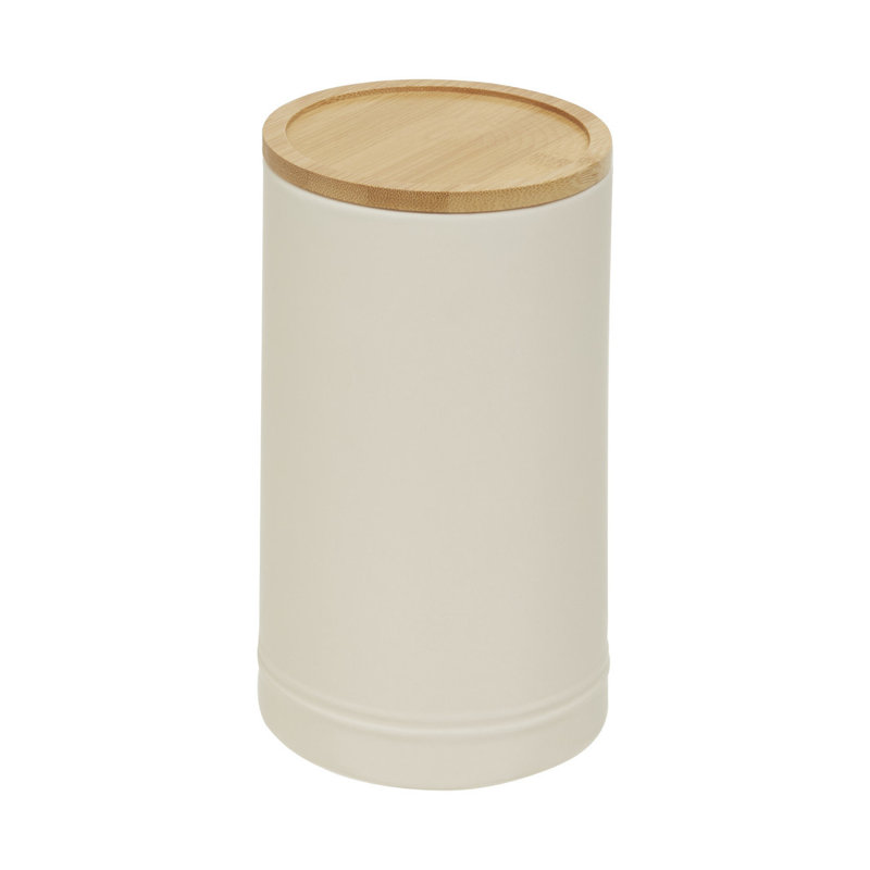 Fenwick Ceramic / Porcelain Jar, 12cm H x 11cm W x 11cm D, Cream