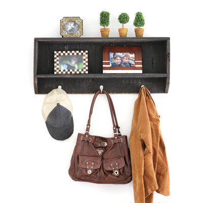Benavides Solid Wood Wall 3 - Hook Wall Mounted Coat Rack