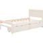 White Washed Twin Bed With Storage, And Stylish - Fits Various Rooms Size Frame Space Drawers, Enhances Room Utilization-246369332