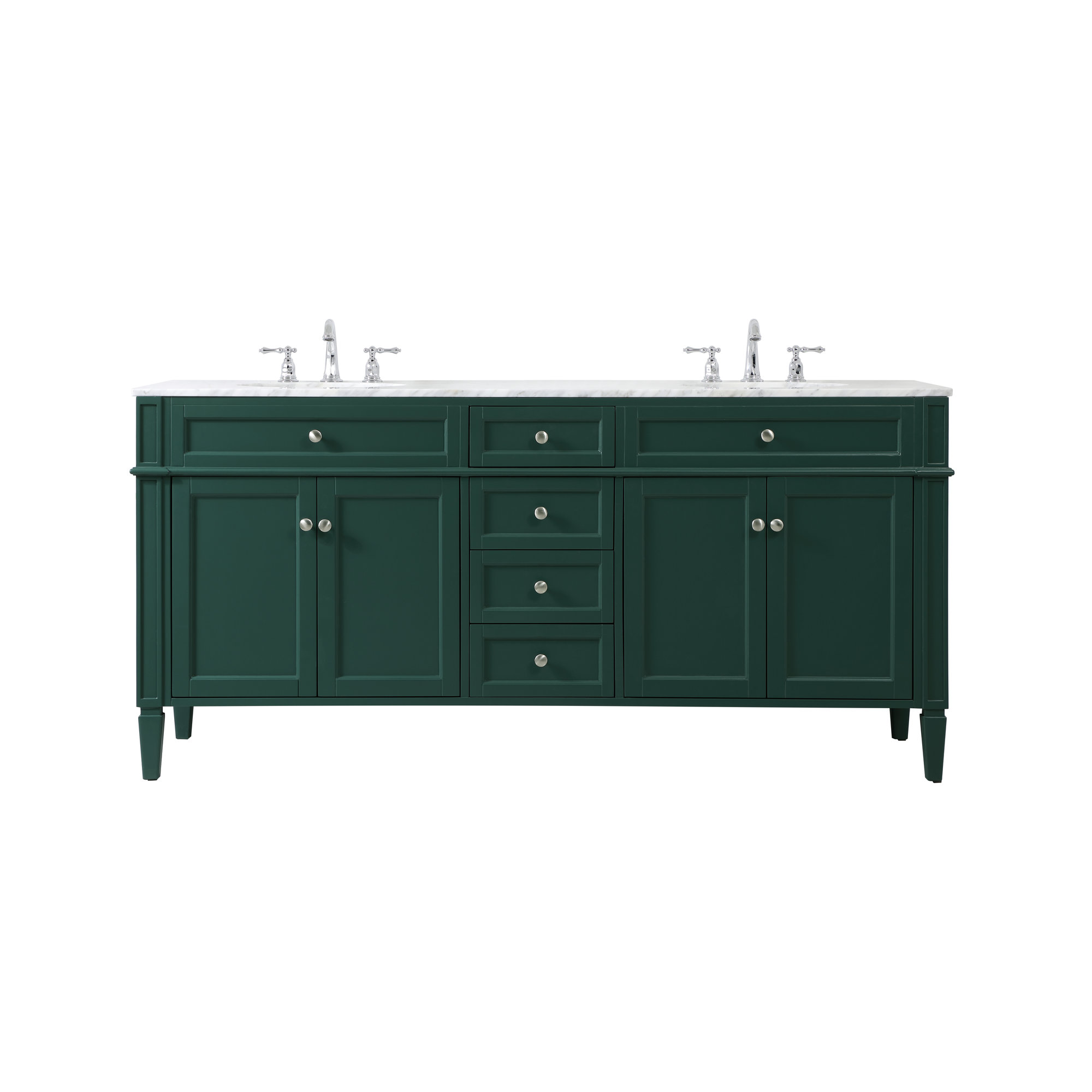 Rivers 72'' Double Bathroom Vanity, Green
