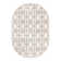 Tapis de style glam à motif géométrique blanc et argenté Glam