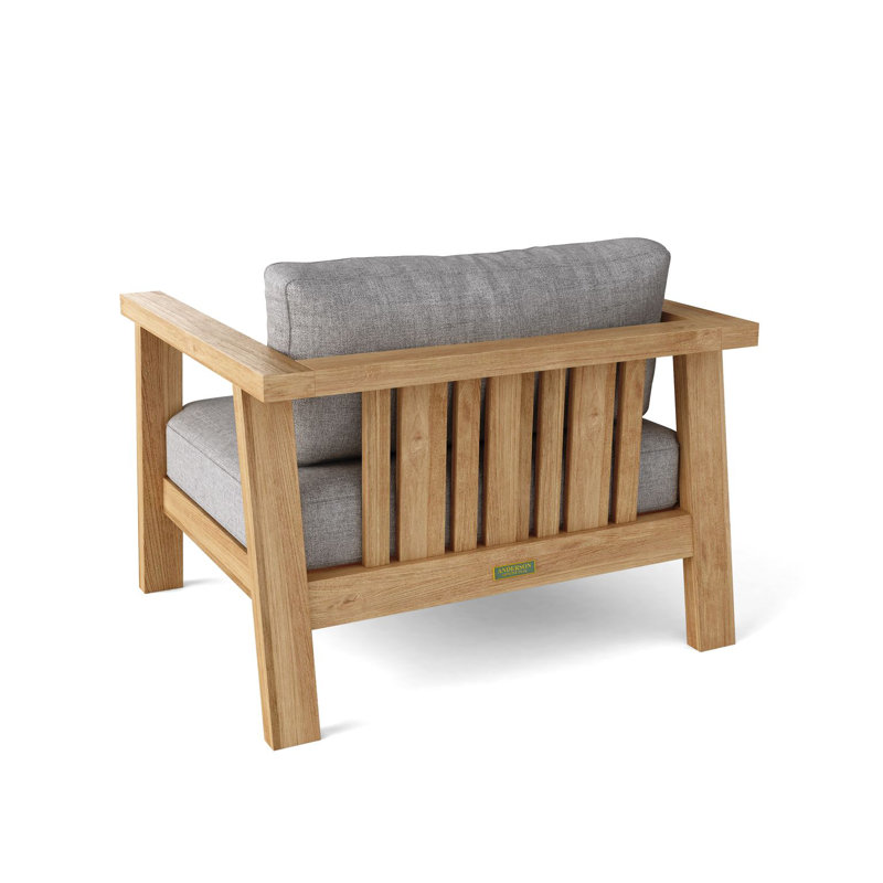 Palermo Outdoor Teak Lounge Chair, Cast Slate
