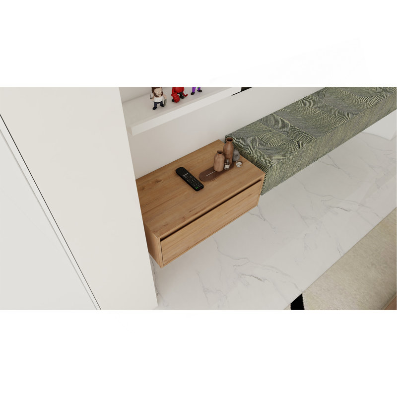 30" Bathroom  Cabinet,Soft Close Drawer,Float Mounting Design (Only Vanity, Without Sink)