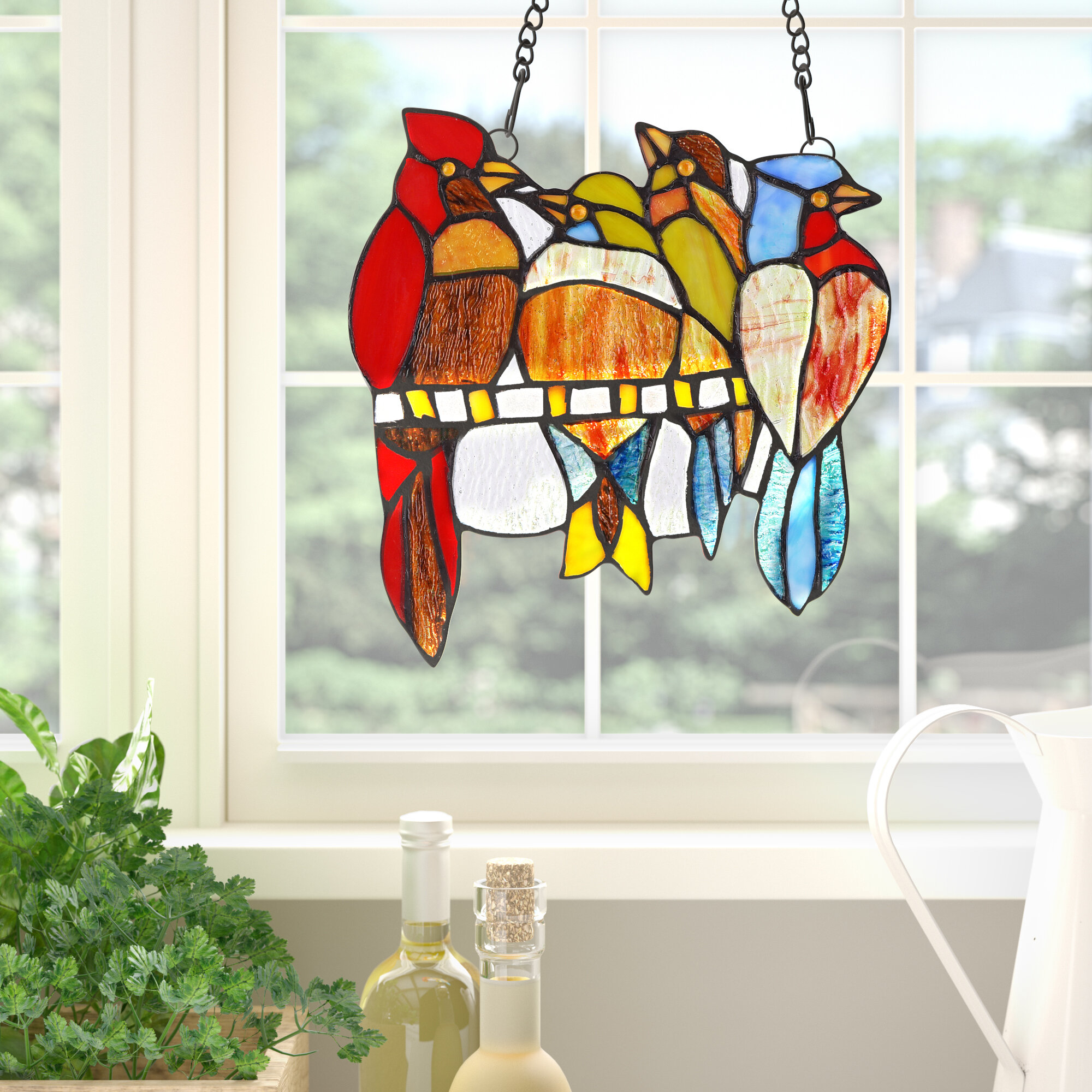 August Grove Tiffany Window Panel & Reviews | Wayfair