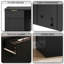 Armoire à café, buffet de 53 po avec mini espace réfrigérateur, rangement et prise de courant, noir