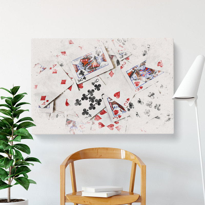 Deck Of Cards - Wrapped Canvas Print, 35cm H x 50cm W x 3cm D