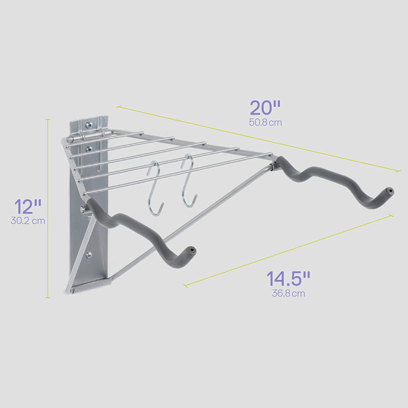 delta Alloy Wall Mounted Foldable 2 Bike Rack With Shelf