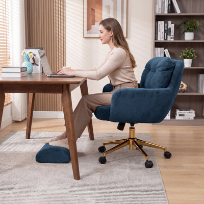 Fauteuil de bureau rembourré avec repose-pieds
