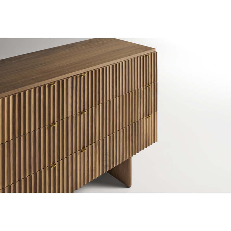 Murmur 6 Drawer Dresser, Walnut Brown