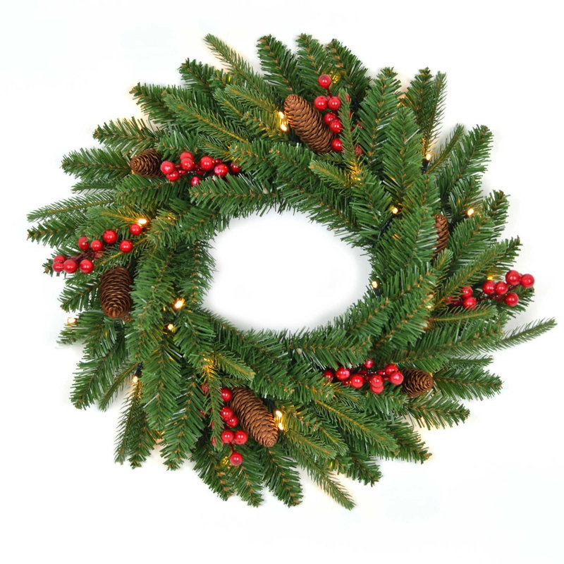 Faux PVC 21.65cm Christmas Wreath