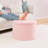 Collapsible Storage Ottoman Round with Tray Teddy Fabric Living Room Bedroom Ottoman with Storage-984372707