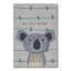 Tapis rectangulaire en polyester tissé à la machine en vert / gris / noir-1903293110
