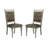 Classic Formal Silver 5pc Dining Set Traditional Round Dining Table And 4x Chairs Upholstered Chair