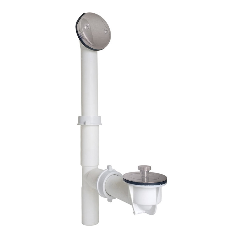 60" W x 73" H Frameless Rectangle Sliding Tub & Shower Kit with Towel Bar and Base Included, Nickel