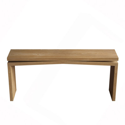 65" Solid Wood Veneer Console Table, Long Farmhouse Entryway Sofa Table For Living Room, Hallway, Behind Couch, Apartment