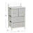 Scandinavian White Iron & Wood Four-Drawer Chest-66285879