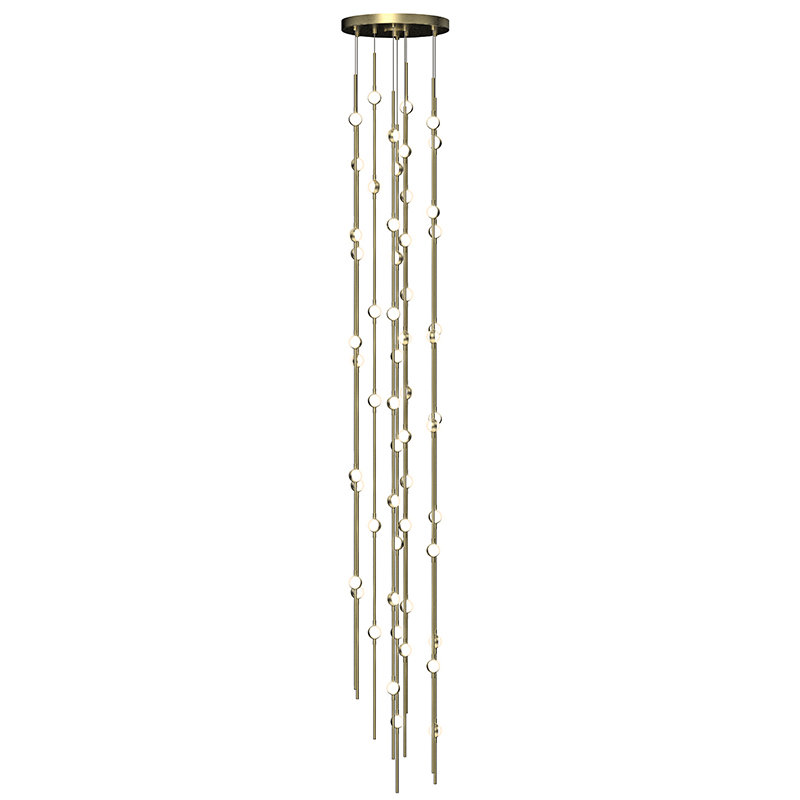 Constellation 55 - Light LED Pendant, White, Satin Brass, 3000K